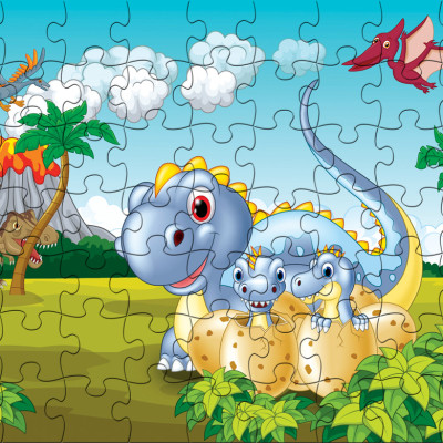 Tranh xếp hình Tia Sáng  Kỷ khủng long ( 63 mảnh)