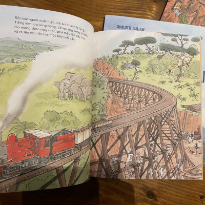 [combo 3 quyển – minh hoạ màu] VOI – VẸT – CÂY ĐÃ THẤY GÌ?: Vẹt đuôi dài đã trông thấy gì? - Cây đã thấy những gì? - Voi đã nghe thấy gì?  – Charlotte Guillain - Sam Usher - Hà Hương Giang dịch- Nxb Kim Đồng