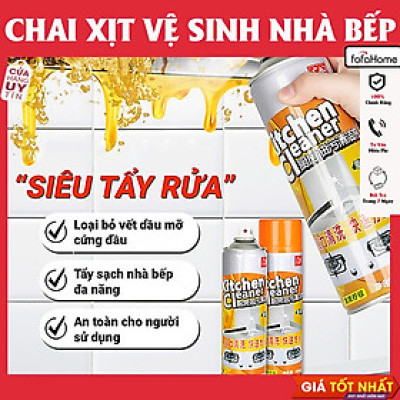 Bình Xịt Tẩy Rửa Vệ Sinh Nhà Bếp Đa Năng Dung Tích 500ml Loại Bỏ Dầu Mỡ Lâu Năm