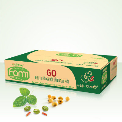 Thùng Sữa Đậu Nành Vinasoy Famigo Đậu Xanh Gạo Đỏ (200ml x 36 Hộp)