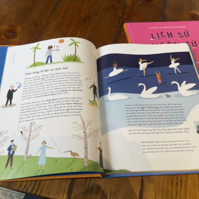 (Bìa cứng, in màu toàn bộ) LỊCH SỬ ÂM NHẠC CHO TRẺ EM – Mary Richards, David Schweitzer, Rose Blake – San Hô