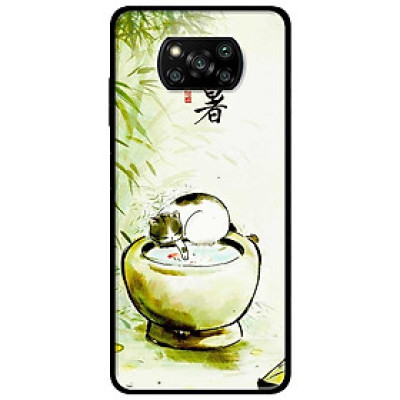 Ốp lưng dành cho Xiaomi Poco X3 mẫu Mèo Chậu Nước