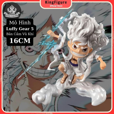 Mô Hình Luffy Gear 5 Bản Có Vũ Khí 16Cm Mô hình One Piece Cao Cấp, Figure Mô Hình Anmie One Piece Luffy Vua Hải Tặc