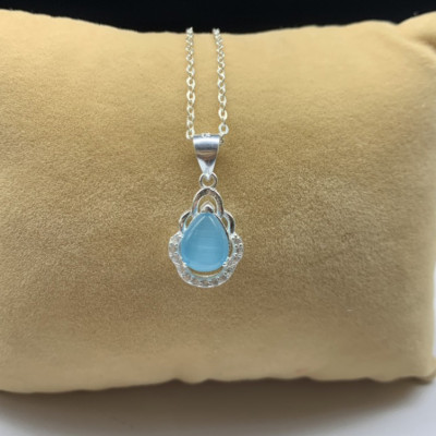 Dây chuyền bạc nữ trang sức bạc Ý S925 Bạc Xinh Huệ Ngân - Giọt sương long lanh YYDZ123