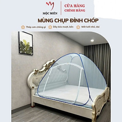 Màn chụp tự bung đỉnh tù cao cấp Mộc Miên loại 1,6m x2m -1 cửa