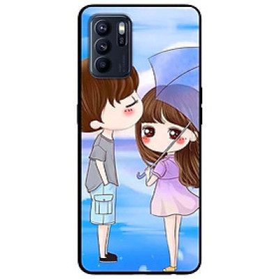 Ốp lưng dành cho Oppo Reno 6 - Reno 6 Z mẫu Cặp Đôi Xanh