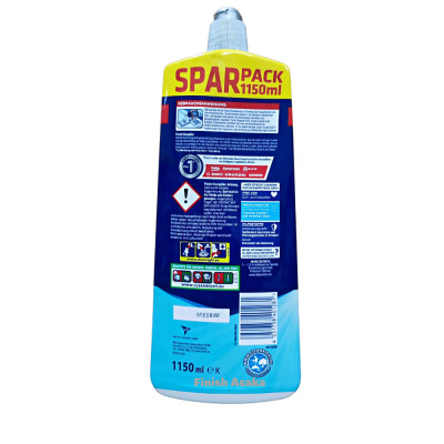 Combo rửa chén Finish: Nước Làm bóng 1150ml, Muối hộp 4kg, Hộp Classic 110 viên - Nhập khẩu Châu Âu.