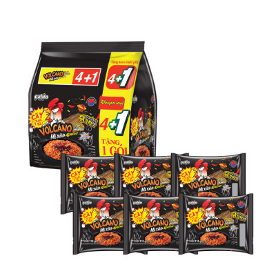 Mì Xào Vị Gà Phomai - Volcano - Koreno lốc 5 gói (590g)