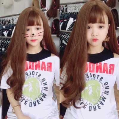 Tóc giả cao cấp- tặng lưới chùm toc- hình thật