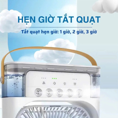 Quạt Phun Sương Điều Hòa Mini Để Bàn Cao Cấp | Có Đèn LED, Mẫu Mới, Hàng Chất Lượng Cao