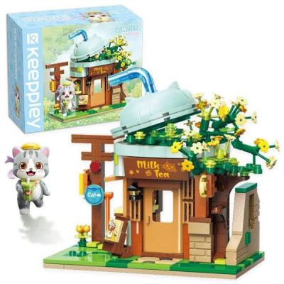 Đồ Chơi Lắp Ráp Lovely Street ASH Cat Milk Tea Shop - Keepplay K28007 (411 Mảnh Ghép)