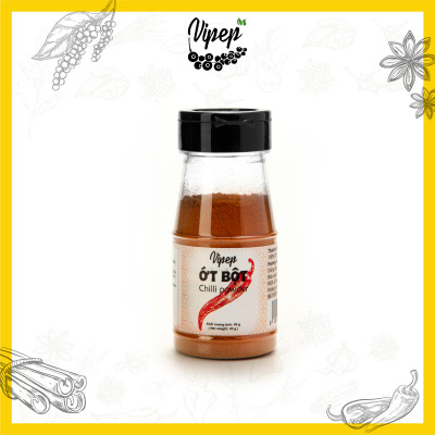 Ớt Bột Chỉ Thiên Tự Nhiên Vipep Hũ Nhựa 45g