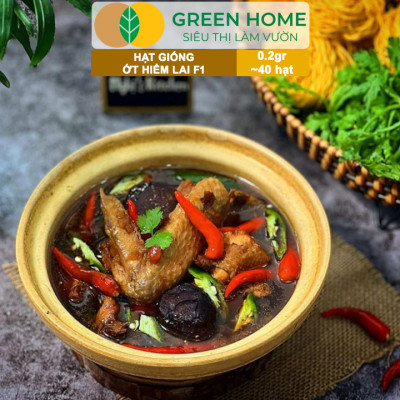 Hạt Giống Ớt Hiểm Lai Greenhome, Gói 0,2gr~40 hạt, Dễ Trồng, Sai Trái, Siêu Cay G14