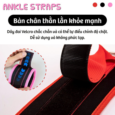 Dây đeo mắt cá chân Vòng đeo mắt cá chân ANKLE STRAPS cho phòng tập thể dục rèn luyện sức mạnh hỗ trợ thể thao