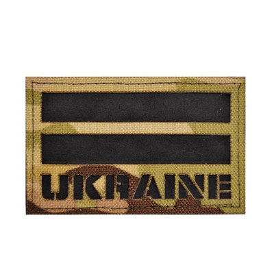 Patch_velcro phản quang cờ Ukraine dán quần áo_ba lô_túi xách