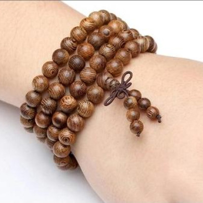 Vòng tay nam nữ 108 hạt 8 ly gỗ đàn hương