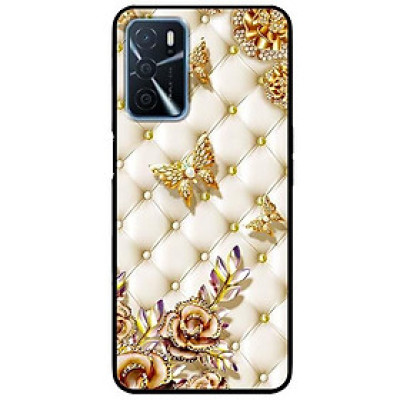 Ốp lưng dành cho Oppo A16 mẫu Bướm Vàng Giả Da