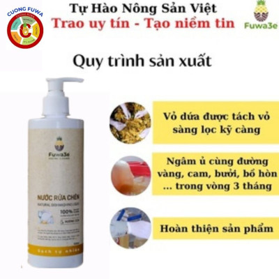 Nước  Rửa chén hữu cơ  sinh học 100% từ enzyme dứa tự nhiên, nước rửa bình sữa an toàn cho bé dung tích 3800ml