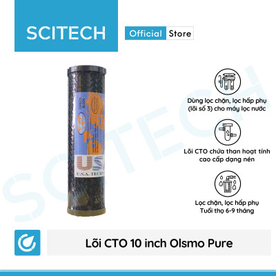Bộ lõi số 1,2,3 Olsmo Pure 10 inch by Scitech (Lõi PP-UDF-CTO) - Dùng cho máy lọc nước RO, bộ lọc thô - Hàng chính hãng