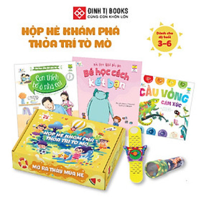 Sách - Hộp hè khám phá, thỏa trí tò mò - Mở ra thấy mua hè cho trẻ từ 3 - 6 tuổi - Đinh Tị Books