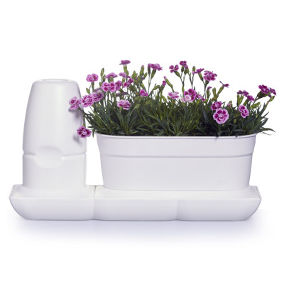 Chậu Trồng Cây Thông Minh Tự Động Tưới Basic Uno, làm bằng chất liệu nhựa PP Chống UV giúp cây phát triển tốt ngay cả trong môi trường nắng nóng, nhập khẩu Châu Âu