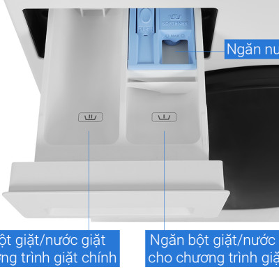 Tháp giặt sấy LG WashTower Inverter giặt 14 kg - sấy 10 kg WT1410NHE - Hàng Chính Hãng