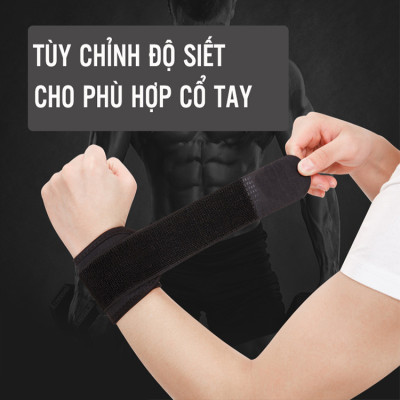 Băng Cổ Tay Trợ Lực Thể Thao VNS022, Bảo Vệ Cổ Tay Phòng Các Chấn Thương Cổ Tay Trong Thể Thao, Hỗ Trợ Phục Hồi Chân Thương Cổ Tay, Tùy Chỉnh Độ Siết Cổ Tay ( 1 Đôi )