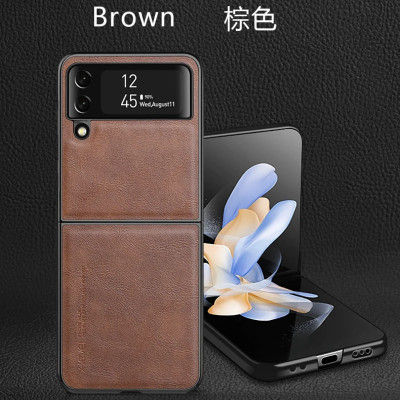 Ốp lưng da cho Samsung Galaxy Z Flip 3 (Flip 3), Z Flip 4 (Flip 4), Z Flip 5 (Flip 5) hãng X-level cao cấp viền mềm chống sốc - Hàng chính hãng