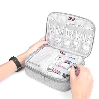 Túi phụ kiện công nghệ BUBM chuyên dụng 1 ngăn, 2 ngăn đựng bộ sạc macbook, máy tính bảng, dây cáp sạc, pin dự phòng, tai nghe