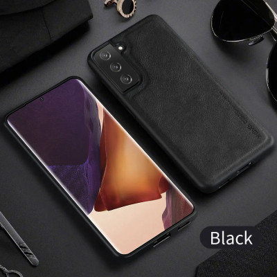 Ốp lưng da cho Samsung Galaxy S21, S21 FE, S21 Plus, S21 Ultra hãng X-level cao cấp viền mềm chống sốc - Hàng chính hãng