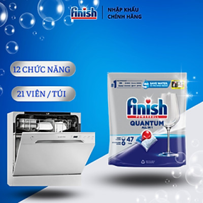 Viên rửa chén bát Finish Quantum 44 viên hương chanh