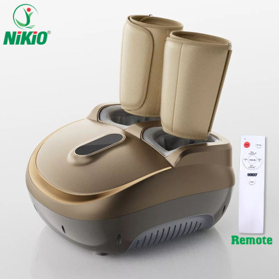 Máy Massage Chân Nén Ép Trị Liệu Suy Giãn Tĩnh Mạch Nikio NK-187 - Máy Mát Xa Dây Ấn Lòng Bàn Chân, Mu Bàn Chân, Ngón Chân, Bắp Chân - Công Nghệ Tiên Tiến: Con Lăn, Túi Khí Và Nhiệt Sưởi - Nhiều Chế Độ Matxa, Có Remote Điều Khiển