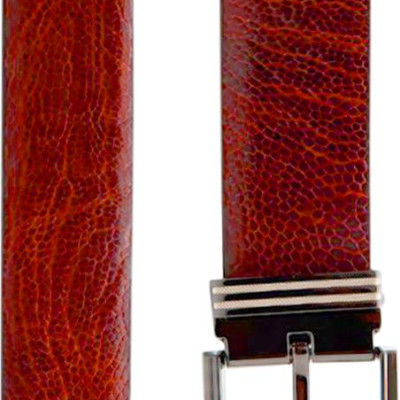 Thắt Lưng Nam Da Đà Điểu Trơn Đầu Kim Huy Hoàng HT4415 - Nâu Đỏ