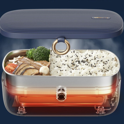 Hộp Cơm Giữ Nhiệt Tự Hâm Nóng Nấu Chín Bear DFH-P09D1 1.2L Công Suất 270 W - Hàng Nhập Khẩu