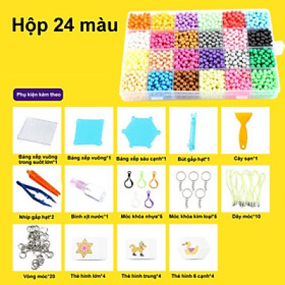 Bộ Đồ chơi xếp hình hạt đậu dính nước thần kỳ _ Đồ chơi trí tuệ, giáo dục an toàn cho bé