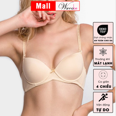 Áo ngực mút dày WANNABE AN312 áo chíp thun trơn đơn giản, dễ mặc, tháo dây nâng ngực