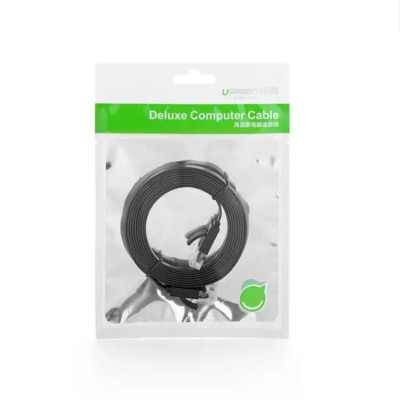 Ugreen UG50180NW102TK 15M màu Đen Cáp mạng LAN CAT6 dây dẹt - HÀNG CHÍNH HÃNG