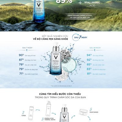 Set Dưỡng Chất Khoáng Cô Đặc Giúp Phục Hồi Và Bảo Vệ Da Vichy Minéral 89 50ml + 10ml