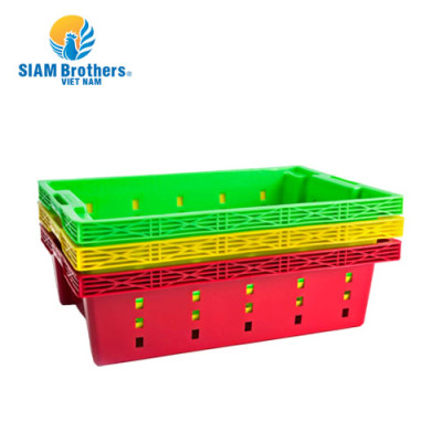 Khay nhựa đựng trái cây siêu bền Siam Brothers - Vàng