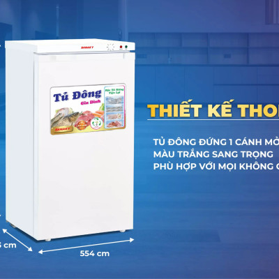 Tủ đông đứng Sanaky VH-160VD 118 lít - Hàng chính hãng (chỉ giao HCM)