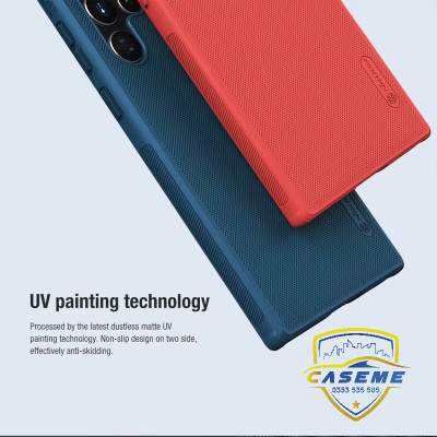 Ốp lưng cho Samsung S23 Ultra, Samsung S23 Plus, Samsung S23, Samsung S23 FE hiệu NILLKIN Super Frosted Shield lưng sần viền mềm, bảo vệ camera, chống sốc, chống trơn, chống vân tay cao cấp - Hàng chính hãng.