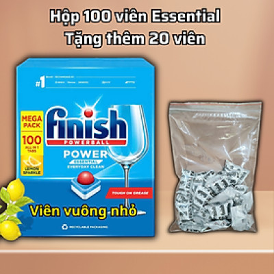 Viên rửa chén bát Finish All In One 120 viên - Hàng chính hãng [6 chức năng]
