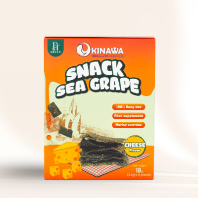 Snack rong nho dinh dưỡng Okinawa - Vị phô mai - Hộp 18gr