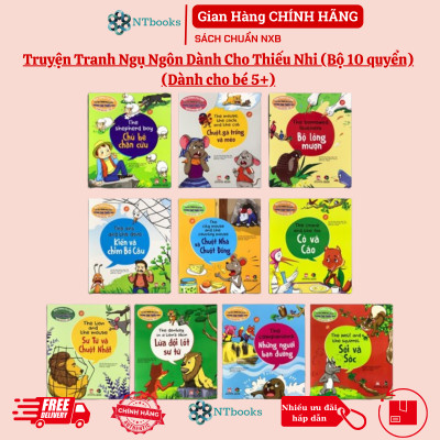 Sách Truyện Tranh Ngụ Ngôn Dành Cho Thiếu Nhi (Bộ 10 quyển) (Dành cho bé 5+)