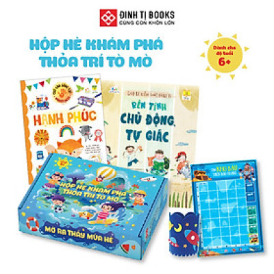 Sách - Hộp hè khám phá, thỏa trí tò mò - Mở ra thấy mua hè cho trẻ từ 6 tuổi - Đinh Tị Books