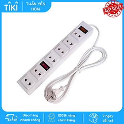 Ổ cắm Điện Quang ĐQ 001A-01 (6 lỗ 2 chấu)