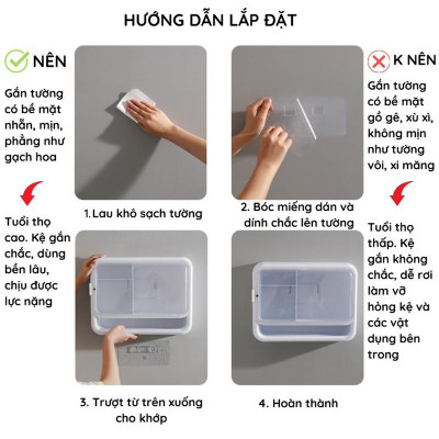Kệ Mỹ Phẩm- Hộp Đựng Mỹ Phẩm Treo Tường- Tủ Thuốc Gia Đình Tiện Lợi - Hàng Loại 1 - Chính Hãng MINIIN