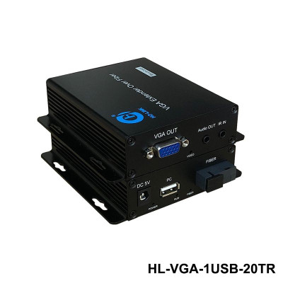 Bộ chuyển đổi kéo dài Vga sang quang Ho-link HL-VGA-1USB-20TR - Hàng Chính Hãng
