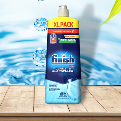 Nước làm bóng Finish 750 ml+ muối rửa bát Finish 1200 g