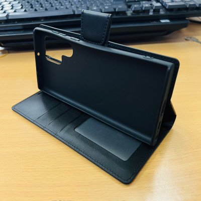 Bao da dạng ví cho SamSung Galaxy S23 Ultra hiệu Hanman có quai cài, ngăn để thẻ ATM và tiền tiện dụng - Hàng chính hãng